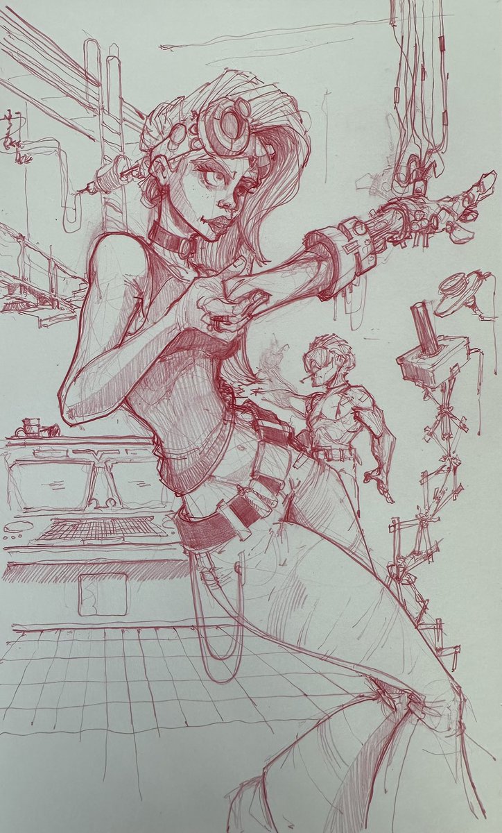 Doodlebags's tweet photo. A #pencil #sketch #cyberpunk #razorgirl working in the #sprawl
.
.
.
.
.
#sketchtime #neuromancer #redpencil #countzero #ninja #cyberpunkgirl #cyber #consolecowgirl #cybergirl #matrix https://t.co/1vFUKz1WIx