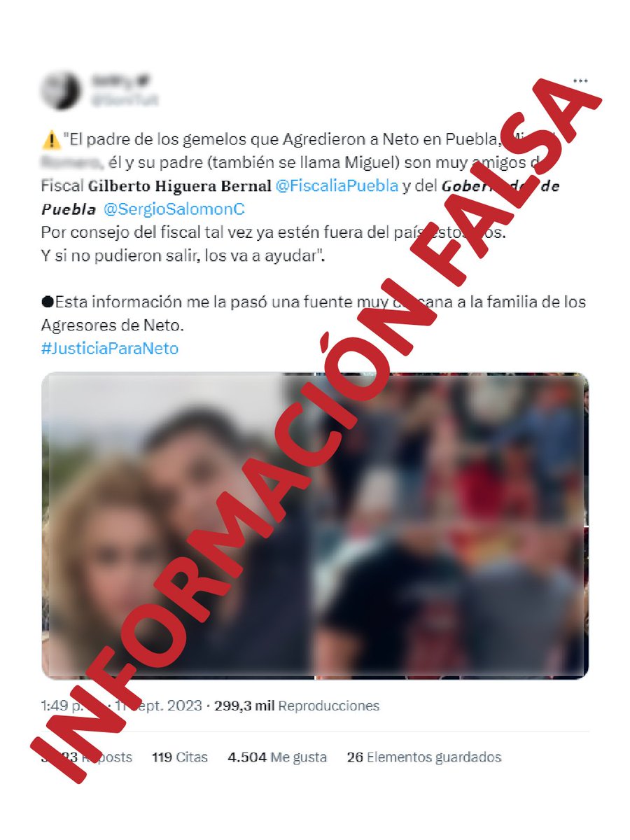 FiscaliaPuebla's tweet photo. La @FiscaliaPuebla desmiente categóricamente la siguiente información publicada y compartida a través de redes sociales: https://t.co/kiNPxd3m5B