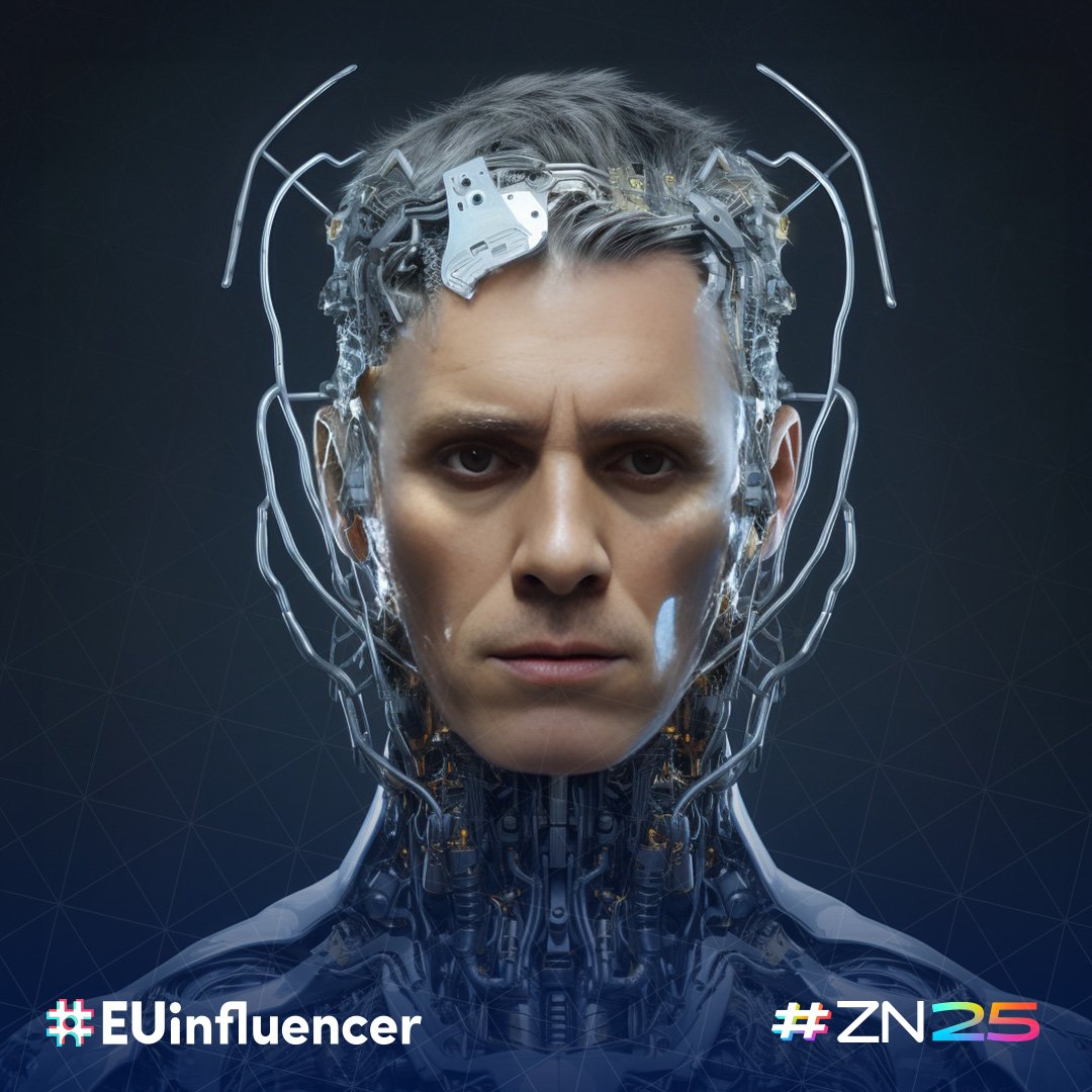 Tonight #ZN25 @antonindb asked AI what I could become in 2250. Ahem... I like it! #EUinfluencer