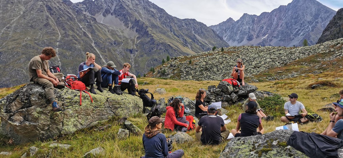 Great student excursion in the high Alps of Austria. 2 weeks in the Ötztal Alps, with fabular 22  Master students of geoecology (=applied environmental science) of Potsdam University...