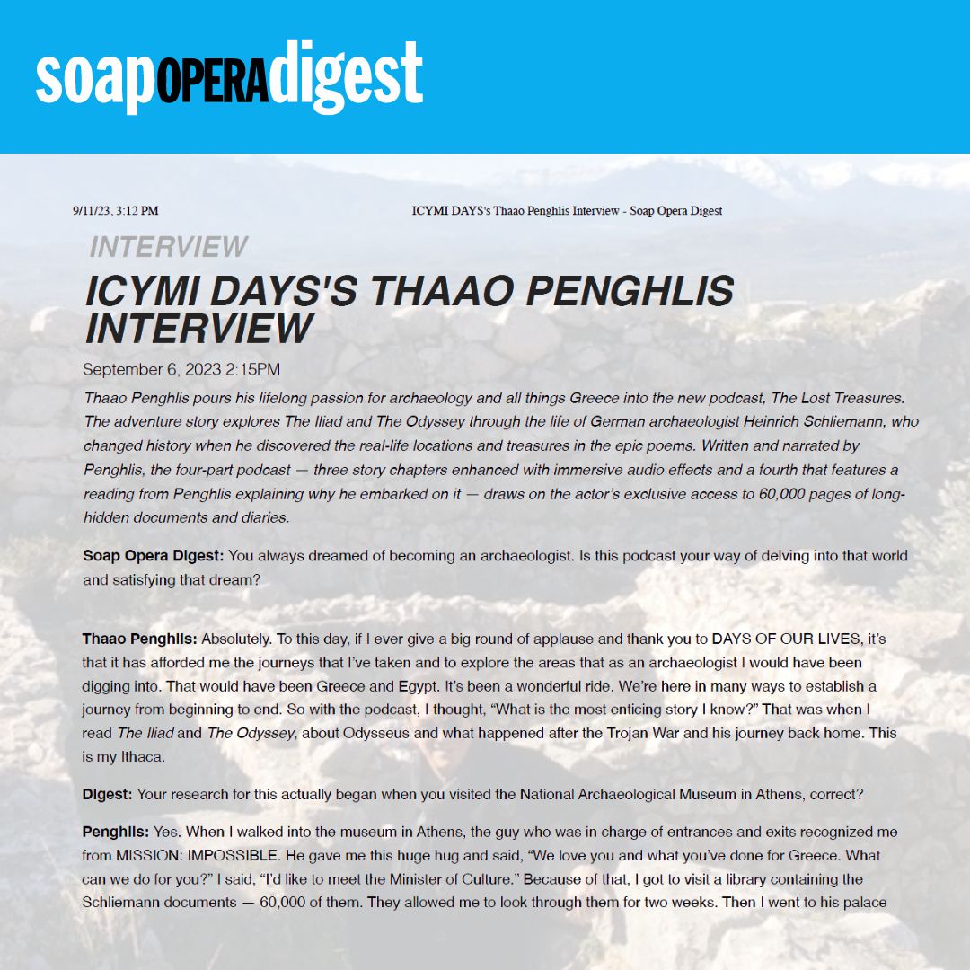 Thaao Penghlis’s The Lost Treasures tweet media