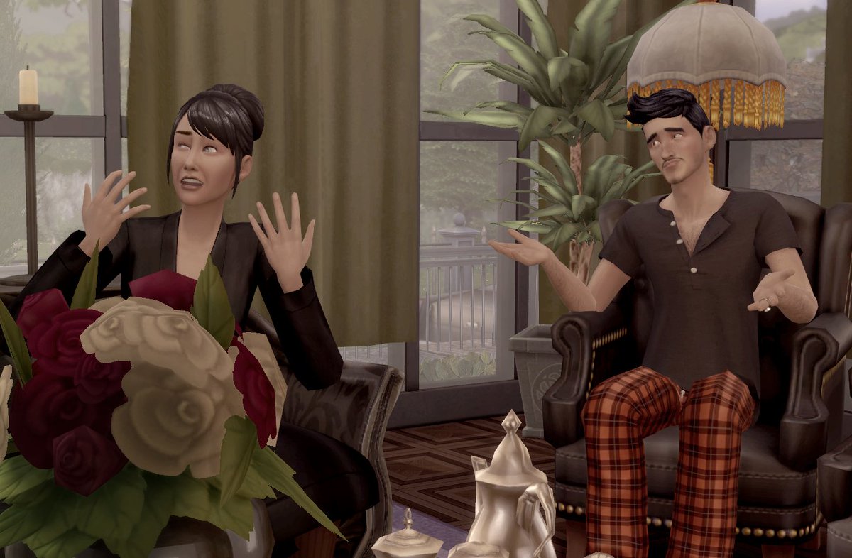 MrsMerleSimming's tweet image. The conversation was about to end.

Mortimer: So… we have an agreement? I can go to Uni?

Cornelia: Yes. But you’d better get your diploma as fast as you can. And you find a proper girl, with a rich daddy.
#TS4 #NotAnotherGothsLegacy