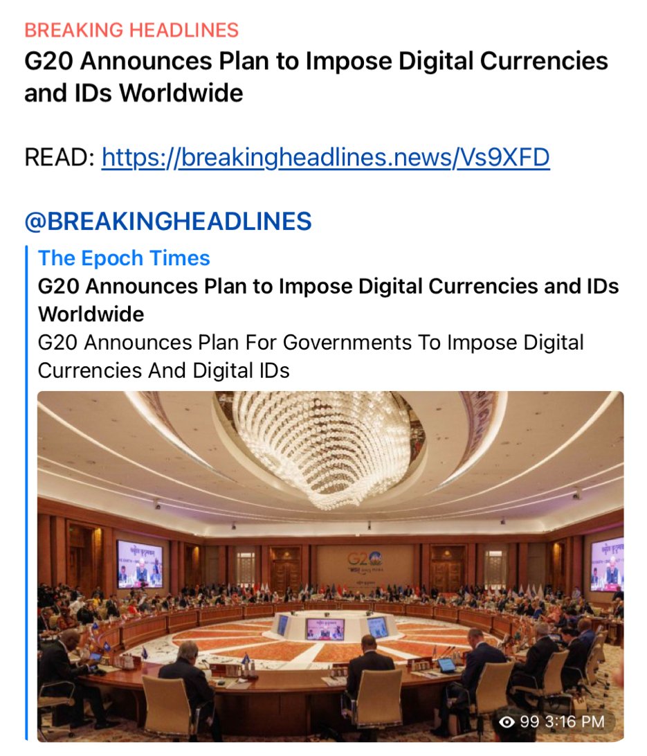 This is what the G20 was all about. Vote RED to stop this insanity. “The Group of 20 leaders have agreed to a plan to eventually impose digital currencies and digital IDs on their respective populations, despite fears that governments will use them to monitor their people’s…