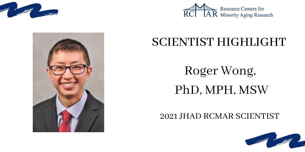 Scientist Highlights: Dr. Wong's RCMAR pilot project is “Mediating and Moderating Effects of Modifiable Lifestyle Behaviors on Dementia Risk Among White and Hispanic Older Adults”. Learn more: rb.gy/gsf69