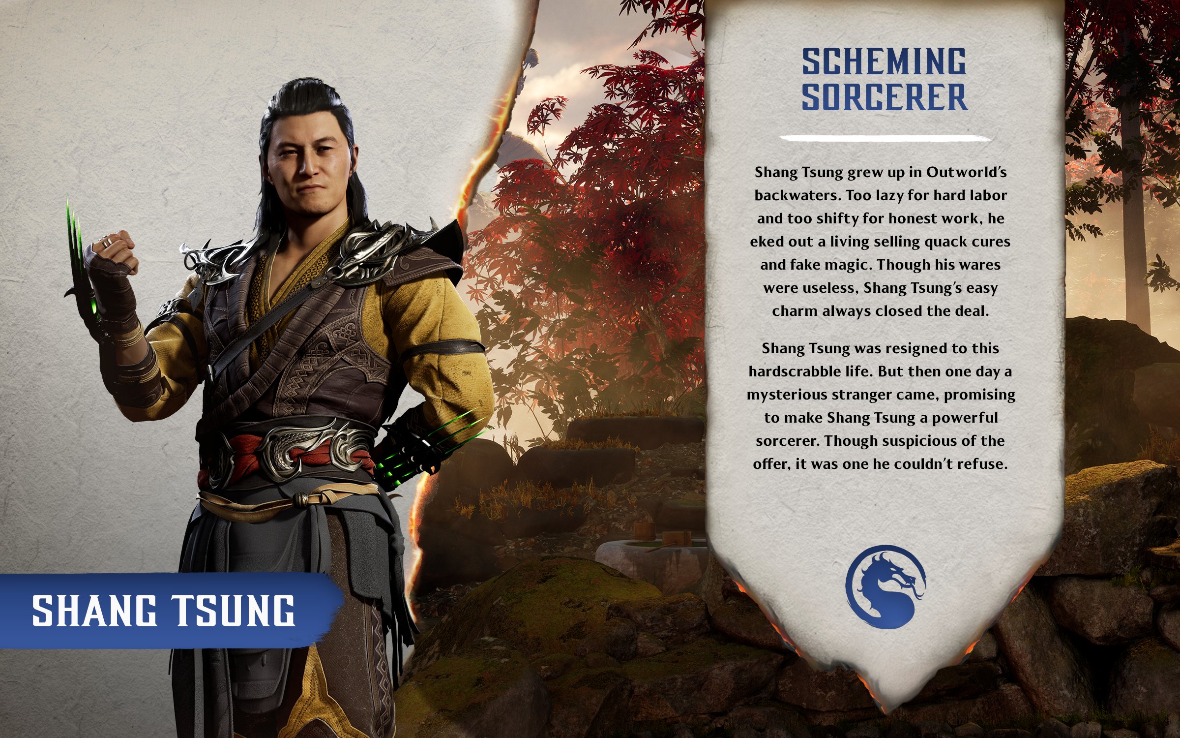 The Realm Kast: Mortal Kombat Online on X: Shang Tsung - Scheming Sorcerer  Opportunity in his future. Khaos in his wake. Shang Tsung grew up in  Outworld's backwaters. Too lazy for hard