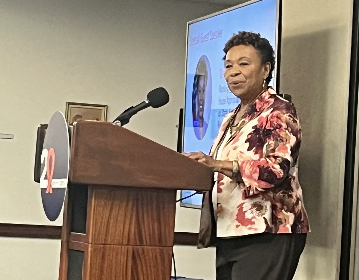 SaldanhaVP's tweet photo. The unshakable commitment of @RepBarbaraLee to #HIV and bipartisan support for @PEPFAR is priceless:
“PEPFAR has saved over 25M lives. 
2030 is just around the corner. 
We want to see a clean #Reauthorization of #PEPFAR.”
@broadreachinfo @theglobalfight https://t.co/OS81bk0fOs