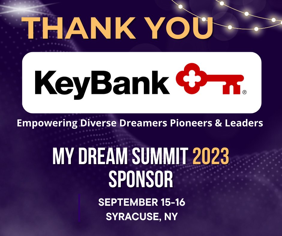 mydreamsummit22's tweet photo. 🌟 A HUGE shoutout to KeyBank for their generous sponsorship of My Dream Summit 2023! 🌟  Your support is pivotal in making dreams come alive and fostering growth and innovation. 🤝🔑 

#MyDreamSummit2023 #KeyBankSupports #DreamPartnerships https://t.co/iPirxotkO1