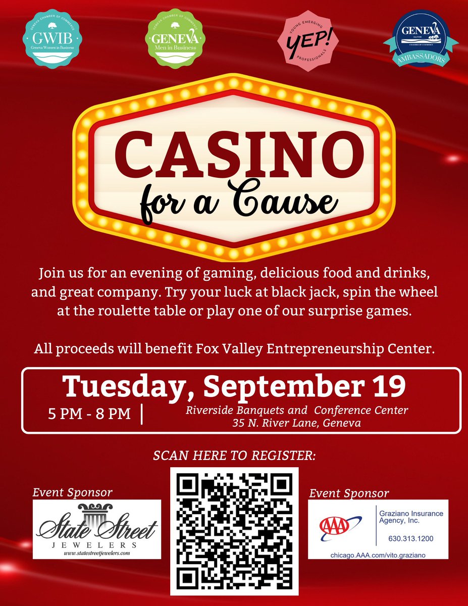 GrazianoIns's tweet photo. Here is a great event that will benefit a great organization! The Fox Valley Entrepreneurship Center. 
Should be a fun event, I look forward to seeing you there. https://t.co/fPtFhQQyow