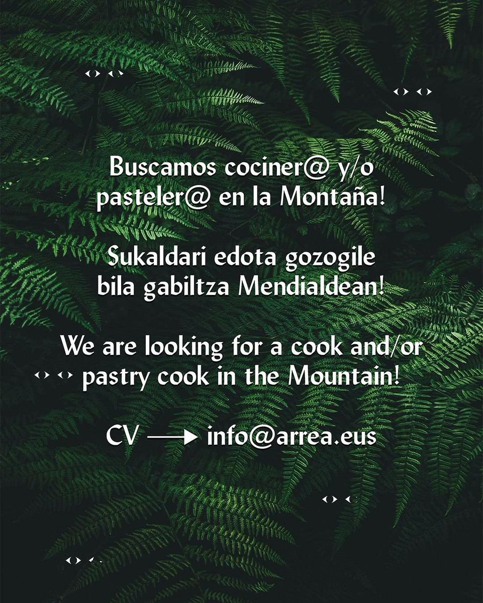 profesorFP's tweet photo. Con 18 anos iba de cabeza
👇
#Repost @ARREA_Kanpezu
Quieres acercarte a la Montaña? Mendialdera hurbildu nahi? Do you want to get closer to the mountain?
C.V. ✉️ info@arrea.eus #arrea #kanpezu #cocinafurtiva #euskalgastronomia #michelinstar #estrellaverde #solesrepsol #mendialdea https://t.co/kSkpxytjrW