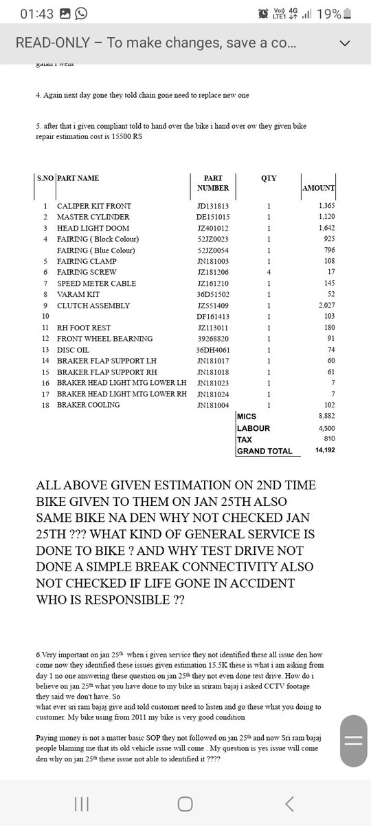 siddarthb2's tweet photo. @_bajaj_auto_ltd @PiyushGoyal @sanjivrbajaj @VoiceRajivBajaj @PiyushGoyalOffc @CimGOI Still not got call from any Bajaj service centre its been 9 months check all screens shorts what I have attached how your company keep silent on this ?? If a customer struggles form 9 months send many mails https://t.co/16ZanjA5yc