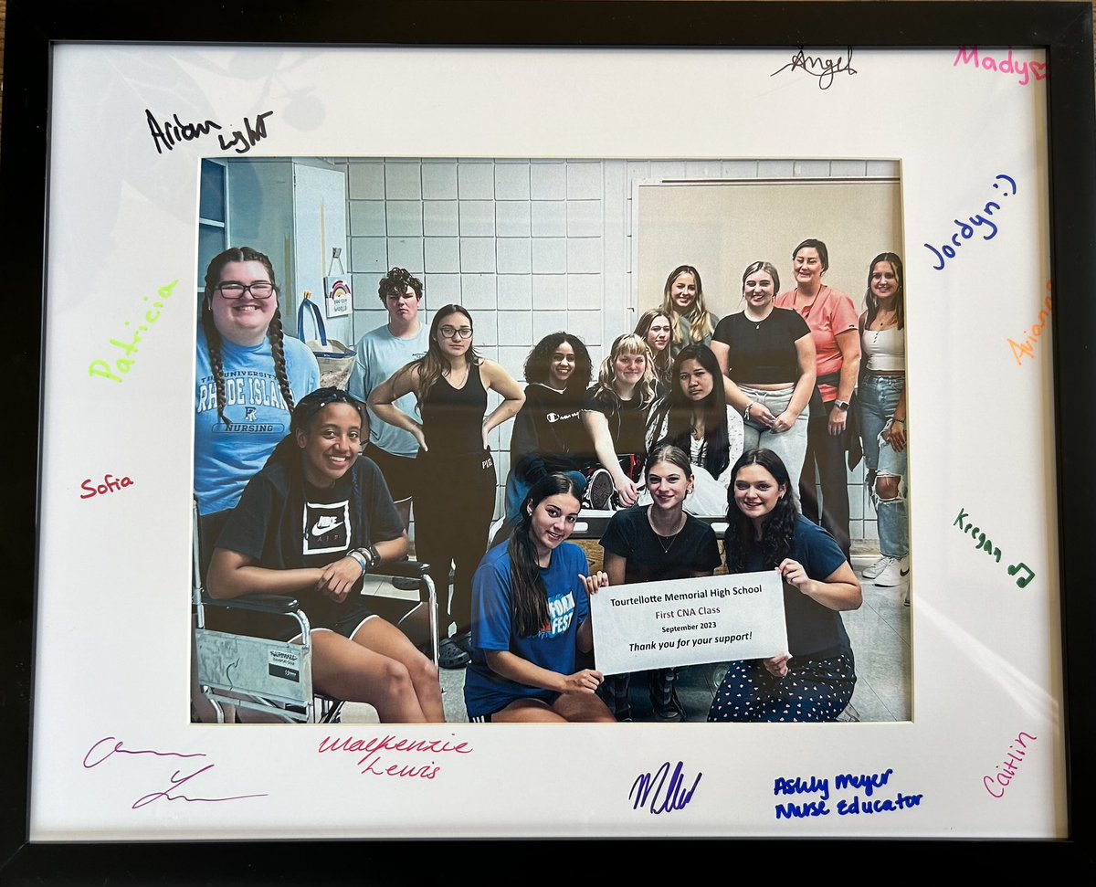 Today Mike Joyce surprised me with a photo of students in the first CNA class at Tourtellotte Memorial High School. 

Fourteen students are participating in a rigorous certification program in partnership with Day Kimball Hospital and CT State Community College: Quinebaug Valley.