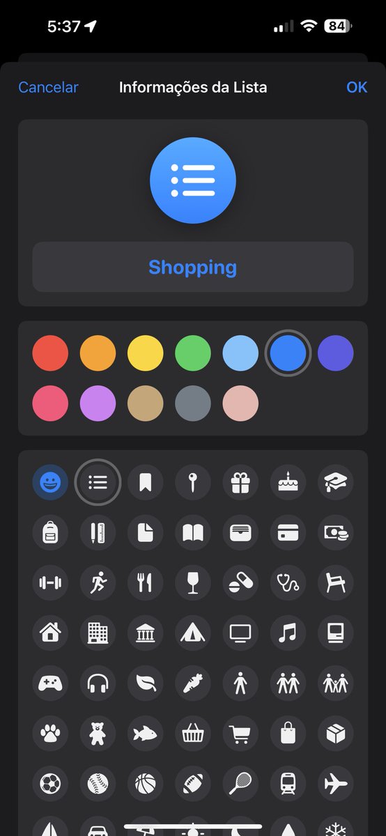 segundoadv's tweet image. Alô @vinnitec, no reminders do #ios17beta não tem como escolher o TIPO de lista?