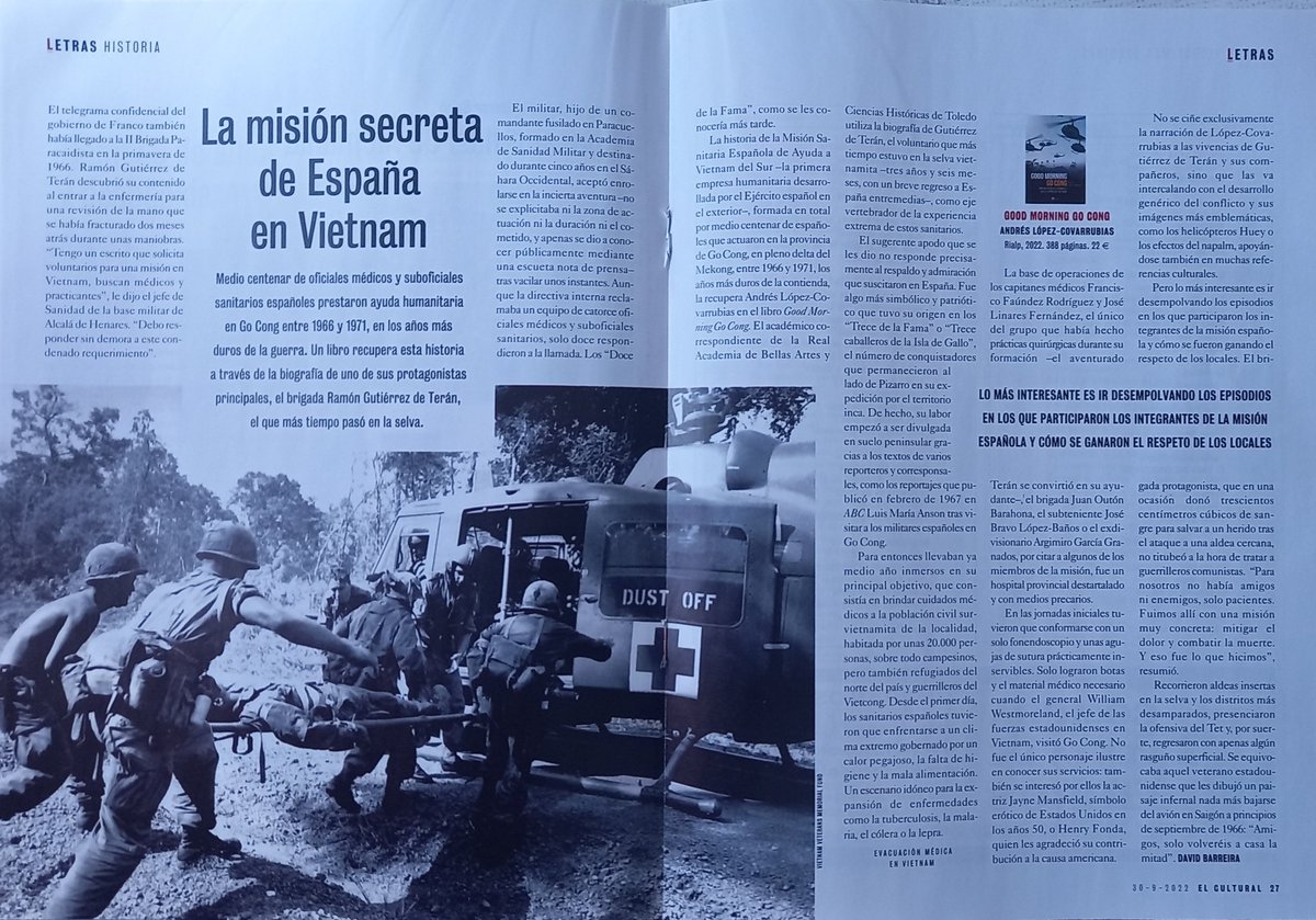 <a href="/EdicionesRialp/">Rialp 📚</a> No sé si de lectura obligatoria, pero si alguien quiere disfrutar de una gran y desconocida historia de humanidad en uno de los escenarios más desconcertantes y caóticos del S XX, les recomiendo humildemente mi libro.
Saludos, lectores!
