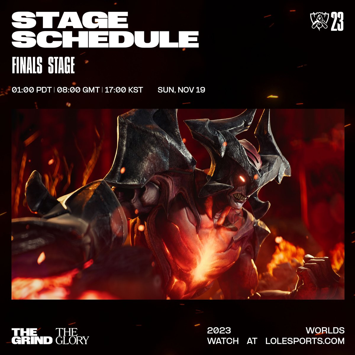 Riot ha sacado los horarios de Worlds, y bueno, la verdad que se viene un mes duro. 

En españa somos GMT+1 pero no consuela mucho.