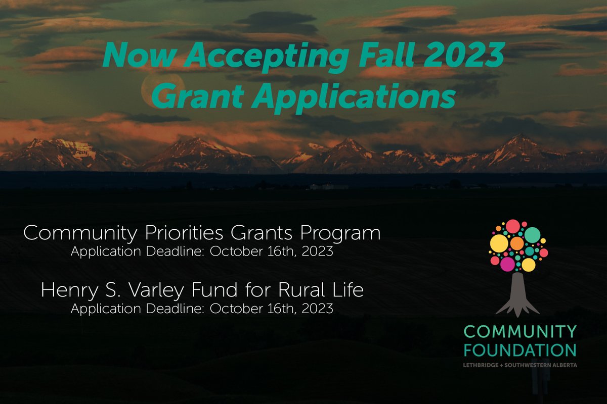 Fall grant applications are currently open with a October 16th deadline! 

Our Grants Coordinator, Caitlin Gajdostik, will be hosting a free information session via Zoom on at 10:30 a.m. on Tuesday, September 19, 2023. To register for this session, please email grants@cflsa.ca.