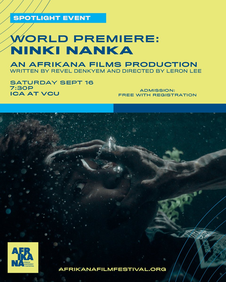 Join us for the world premiere of Afrikana’s first film production "Ninki Nanka". Ninki Nanka was produced as a part of Afrikana’s inaugural script-to-screen filmmaker residency.

This is a special moment for Afrikana and we can't wait to share that with you. 💙