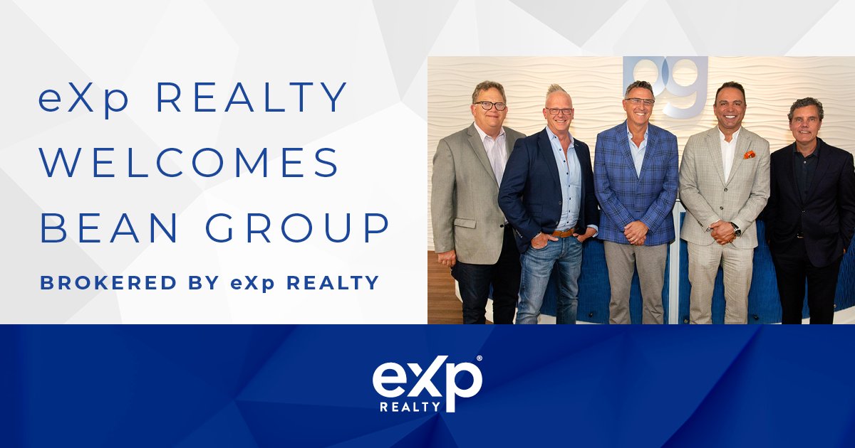 AGNTInc's tweet photo. eXciting news! Bean Group Brokered by @eXpRealty is the first brokerage to join eXp's 'Boost' program, our brand-new brokerage incentive program. 🚀
Learn more: https://t.co/eWnLxurP3x
#EXPI #eXpProud https://t.co/fDzUh3oSmD