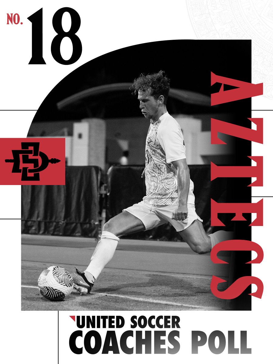 San Diego State Men's Soccer (@aztecmsoccer) on Twitter photo The undefeated Aztecs have entered the <a href="/UnitedCoaches/">United Soccer Coaches</a> national polls, coming in at No. 18!
Release: bit.ly/3RkccNA The undefeated Aztecs have entered the <a href="/UnitedCoaches/">United Soccer Coaches</a> national polls, coming in at No. 18!
Release: bit.ly/3RkccNA