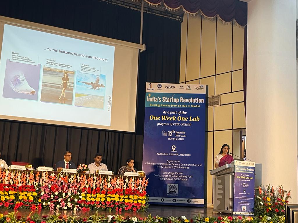 Dr Preeti Jain, Global Director <a href="/LanzaTech/">LanzaTech Global</a> gave an overview of how LanzaTech is tackling climate issues by recycling and developing sustainable products.
[Day 2 event, OWOL, <a href="/CSIR_NIScPR/">CSIR-NIScPR</a> ]