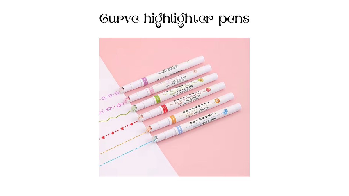 TheCheekyChoice's tweet photo. Coloured Curve Highlighter Pen Sets, with 6 Different Shapes and Colours, Pen for note taking, Pens for Writing Journaling Drawing Scrapbook https://t.co/8EOwphvEb0 #backtoschool #collage #yes #no #rainbow #medium #artpens #cutehighlighterpen #schoolsupplies https://t.co/9e7q7xefMB