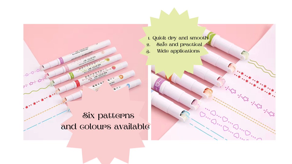 TheCheekyChoice's tweet photo. Coloured Curve Highlighter Pen Sets, with 6 Different Shapes and Colours, Pen for note taking, Pens for Writing Journaling Drawing Scrapbook https://t.co/8EOwphvEb0 #backtoschool #collage #yes #no #rainbow #medium #artpens #cutehighlighterpen #schoolsupplies https://t.co/9e7q7xefMB