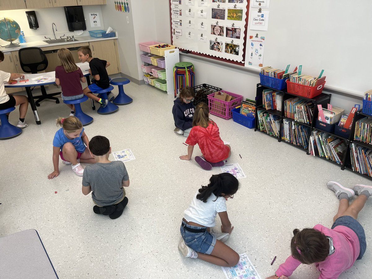 szkaradsquad's tweet photo. Rolling dice, practicing our math facts, and enjoying some time with our classmates. You know they’re having fun when you hear, “Can we play again?!” over and over again 😂🎉 https://t.co/o5HPXPrLUu