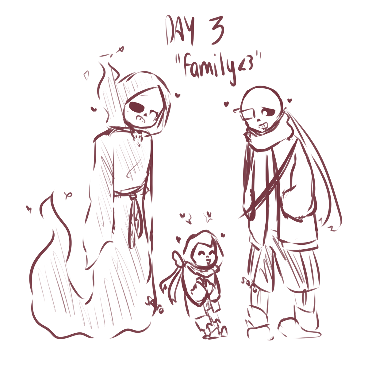 satou_nee's tweet photo. afterdeath week Day 3 - Family ❤️

#afterdeathweek #afterdeath #undertaleAU https://t.co/vQXfCLQVR5