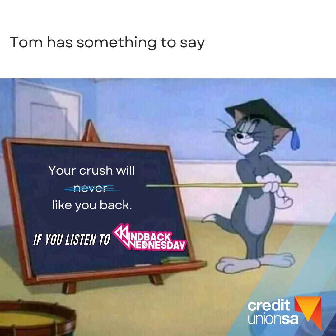 Listen to Tom, Tom is always right 😉⁠
⁠
Catch Windback Wednesday and your crush might just start noticing you 😘⁠
⁠
Sponsored by @creditunionsa⁠
#Fresh927 #WindbackWednesday