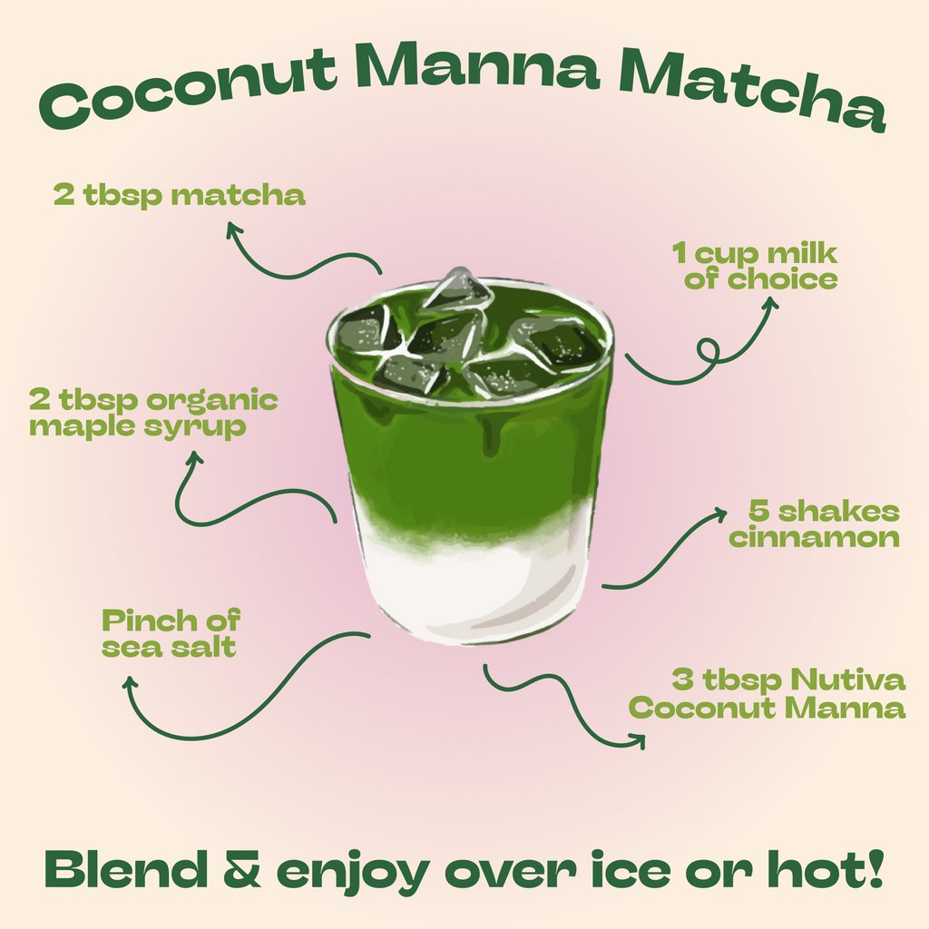 Absolutely in love with matcha?! 🍵 

Indulge in the luscious goodness of our Organic Coconut Manna – the perfect matcha companion that’s naturally sweet and creamy. Elevate your matcha mornings and harness sustained energy with our coconut manna’s healthy fats.