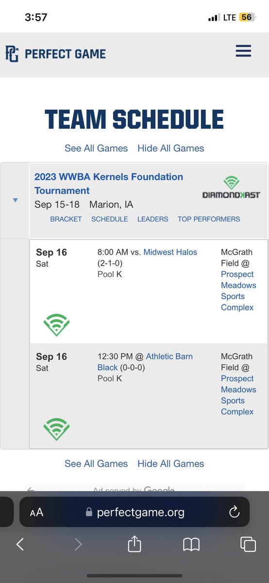 Kernels week!! Here is my schedule for this upcoming weekend in Iowa. 
8 am and 12:30 at prospect meadows sports complex McGrath field. Look forward to competing! <a href="/canes_illinois/">Canes Illinois Baseball</a> <a href="/ChrisSinatra8/">Chris Sinatra</a>