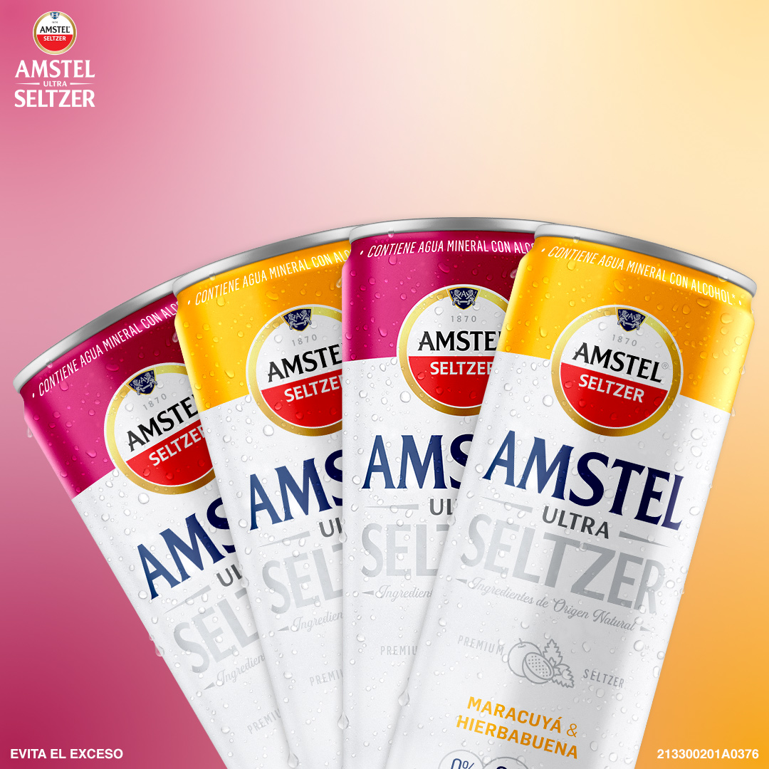 AmstelSeltzer's tweet photo. Amstel Ultra Seltzer es perfecta para todo momento y viene en diferentes colores 🧡📱💖 https://t.co/4LB3iEGUVC