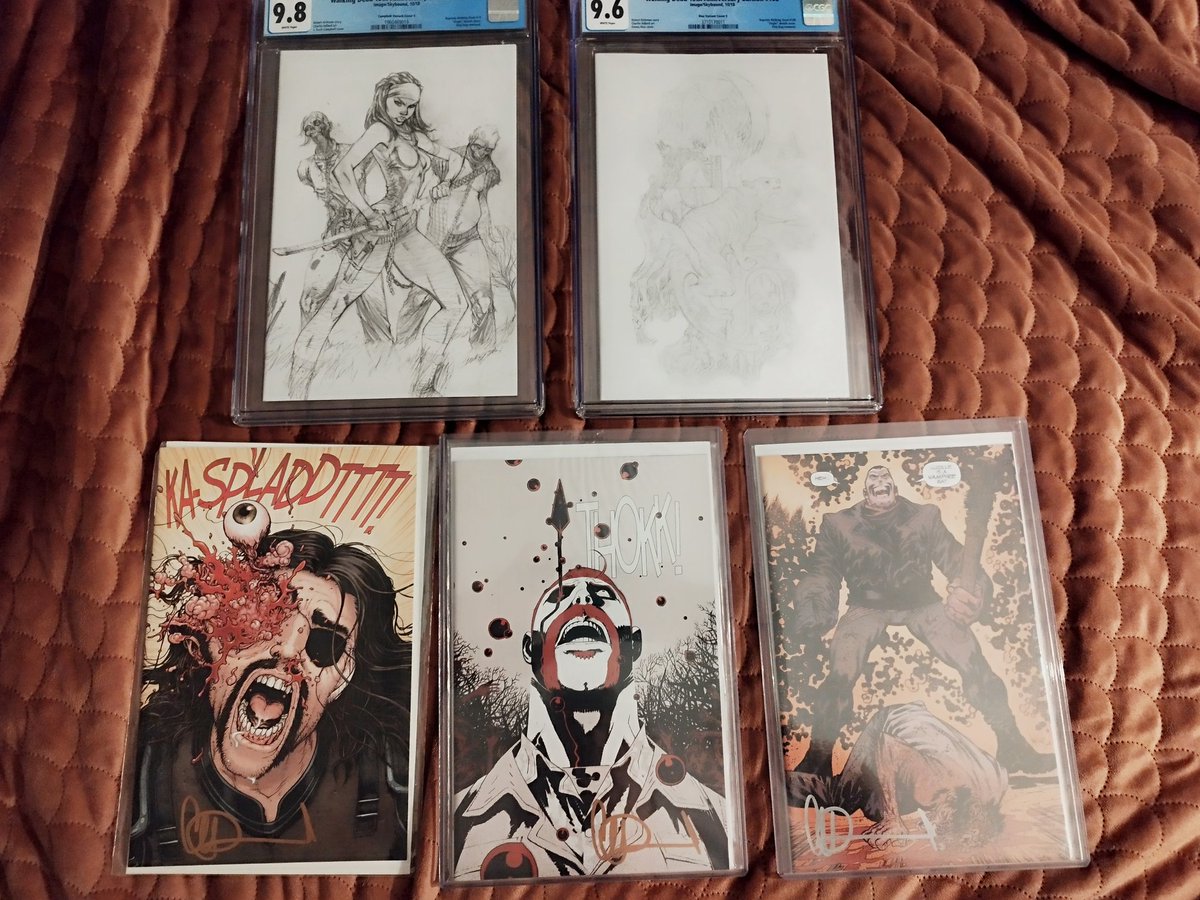 WDComicsUK's tweet photo. Walking Dead, 15th Anniversary, Variant E's Set Completed! 😍
#19, #48, #98, #100 and #108
#thewalkingdead #michonne #thegovernor #negan #kingezikiel #abraham
@TheWalkingDead @TWD_Comics @WalkingDead_AMC @ImageComics @_TWDFrance #zombies #horrorcomics https://t.co/vbGr9ezI5K