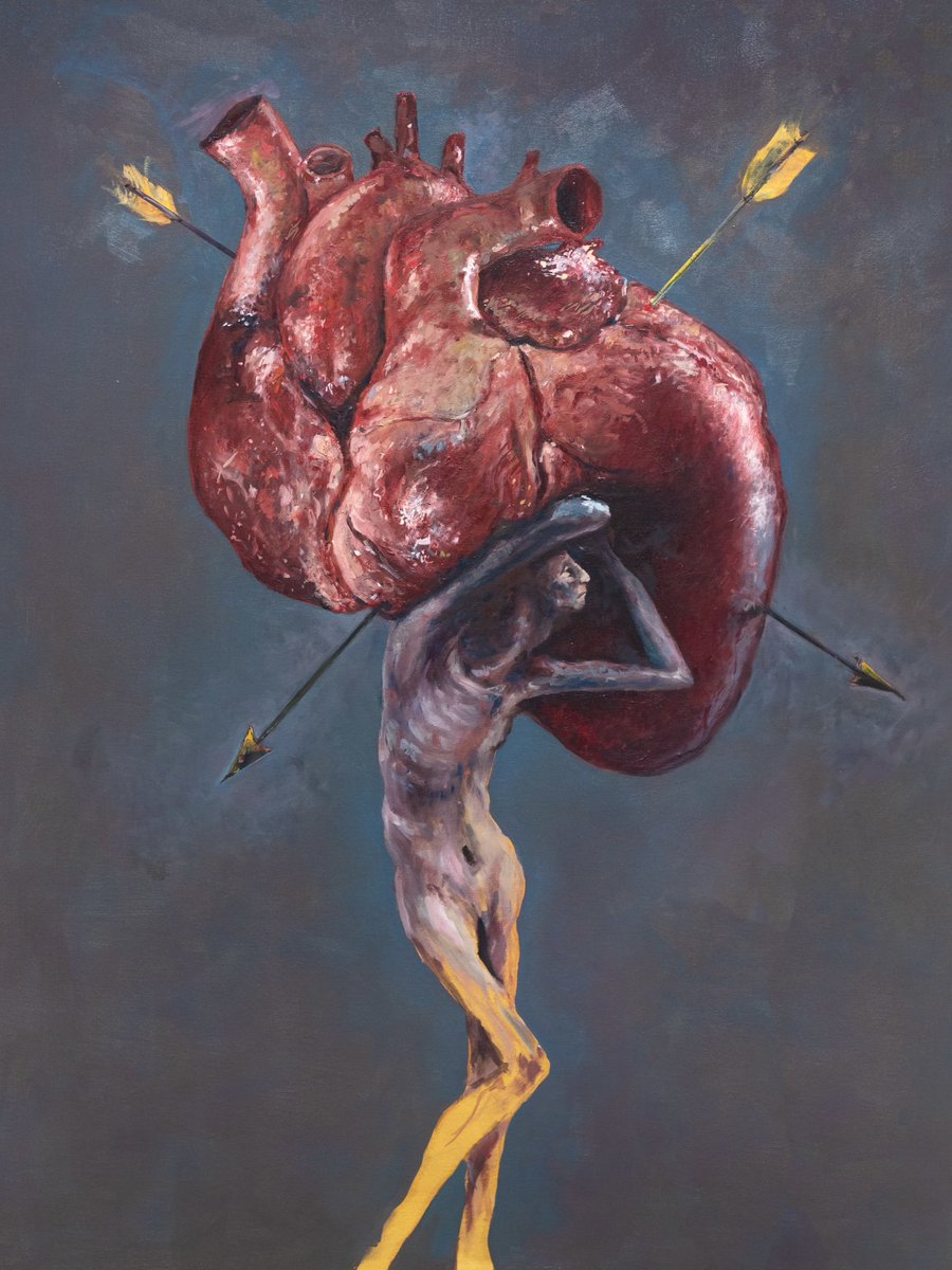 susanocorreia's tweet image. homem tentando se proteger do amor, debaixo do seu próprio coração