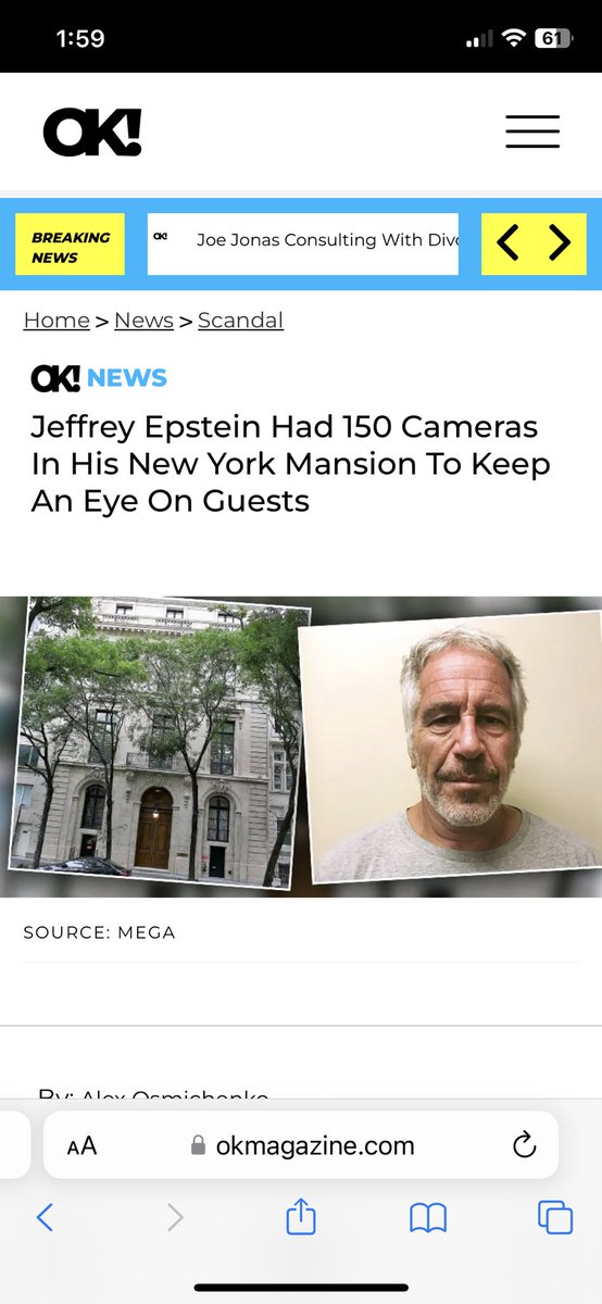 Epstein had his houses outfitted with hidden cameras with a control room to c monitor them 

When he was raided by the FBI his safe had of binders full of carefully labeled discs and hard drives  

These hard drives all disappeared after he was raided so we never got to see who