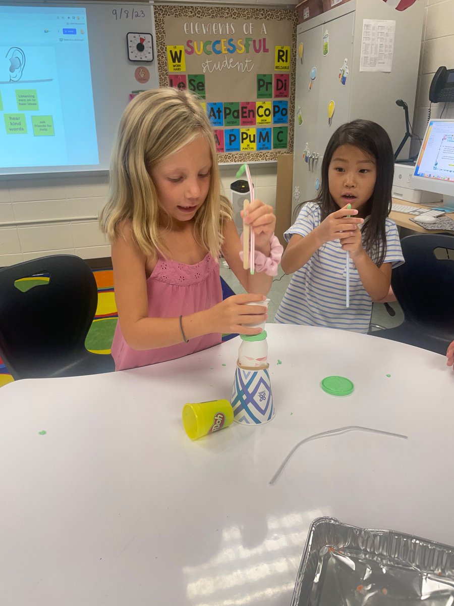 FESsteamlab's tweet photo. First graders had so much fun working on team building activities. They’re looking forward to their first Engineering Design Challenge! https://t.co/kRKb5jyaem