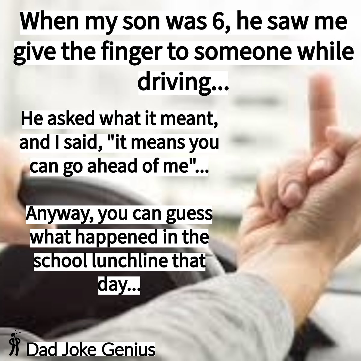 dadjokegenius's tweet image. #middlefinger #dadjokegenius #familyhumor #fatherandson