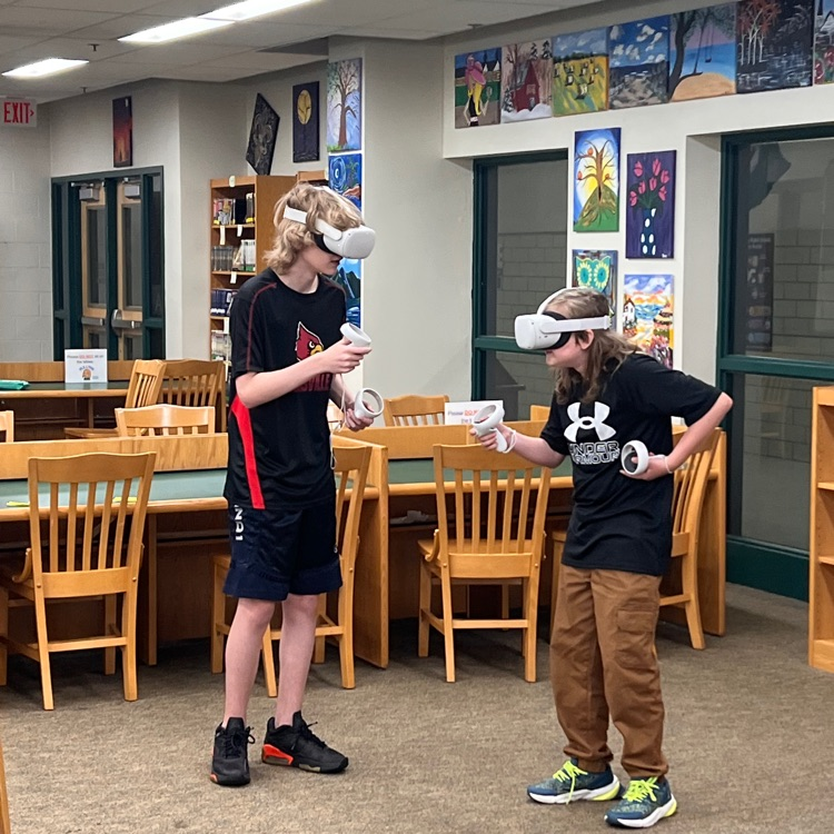 Students in Mrs. Ridley's geometry classes have been learning through virtual reality. 🦅 #thisisNB