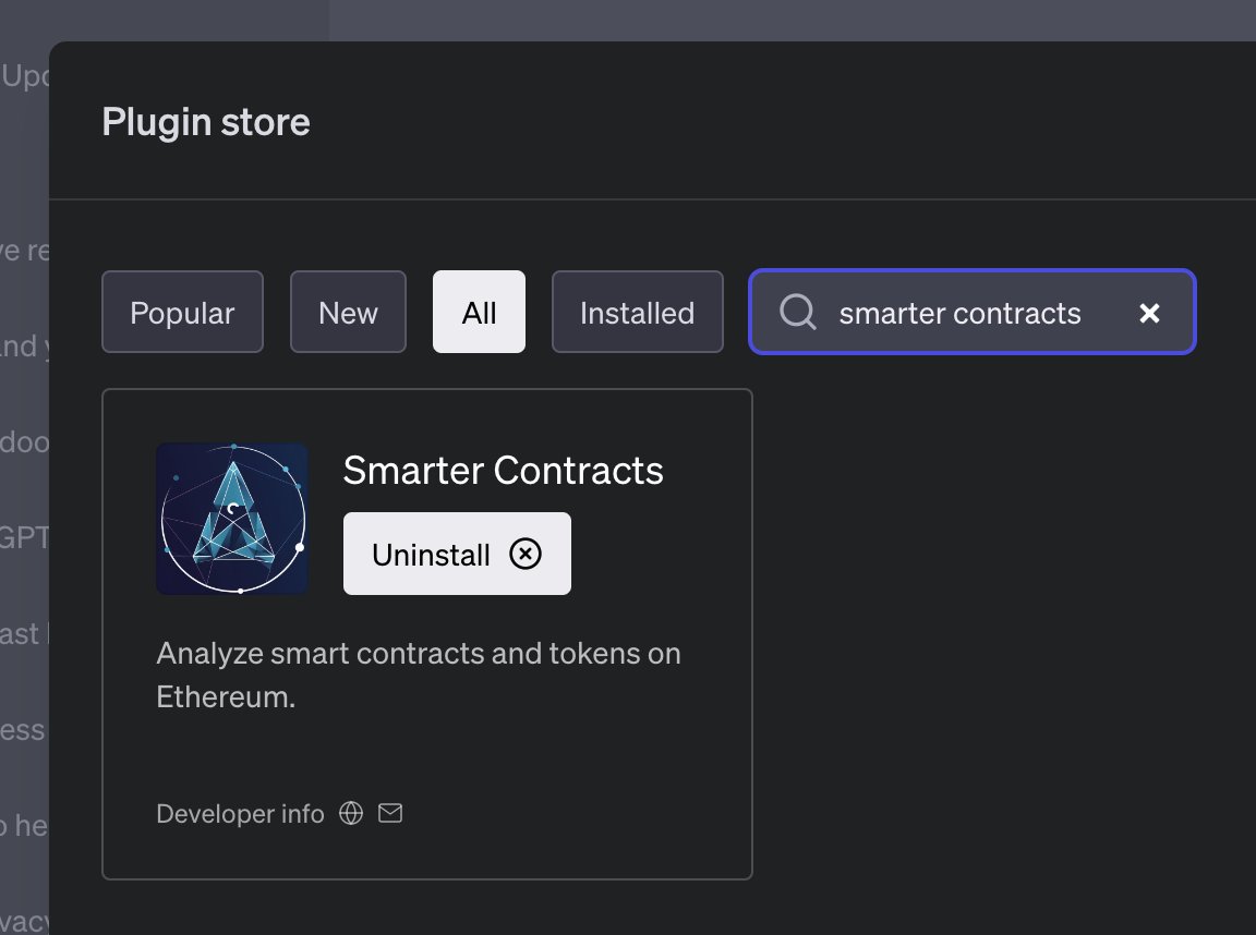 Fresh update to Smarter Contracts is live 🥳

Try it out in ChatGPT and drop a screenshot 👇

(ChatGPT Plus subscription w/ Beta required)