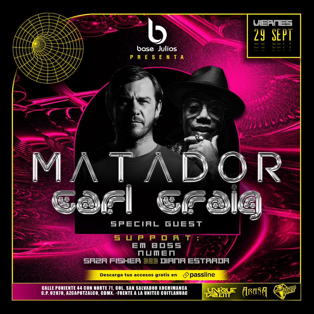 NochesElectroMx's tweet image. Descarga tus cortesías ▶️ linktr.ee/nocheselectron…

Matador 🇮🇪 + Carl Craig 🇱🇷 + Talento Local 🇲🇽
29.Septiembre.2023 #CDMX

#UniqueTalent #Araña #TechnoJunkieMx #BaseJulios @carlcraignet