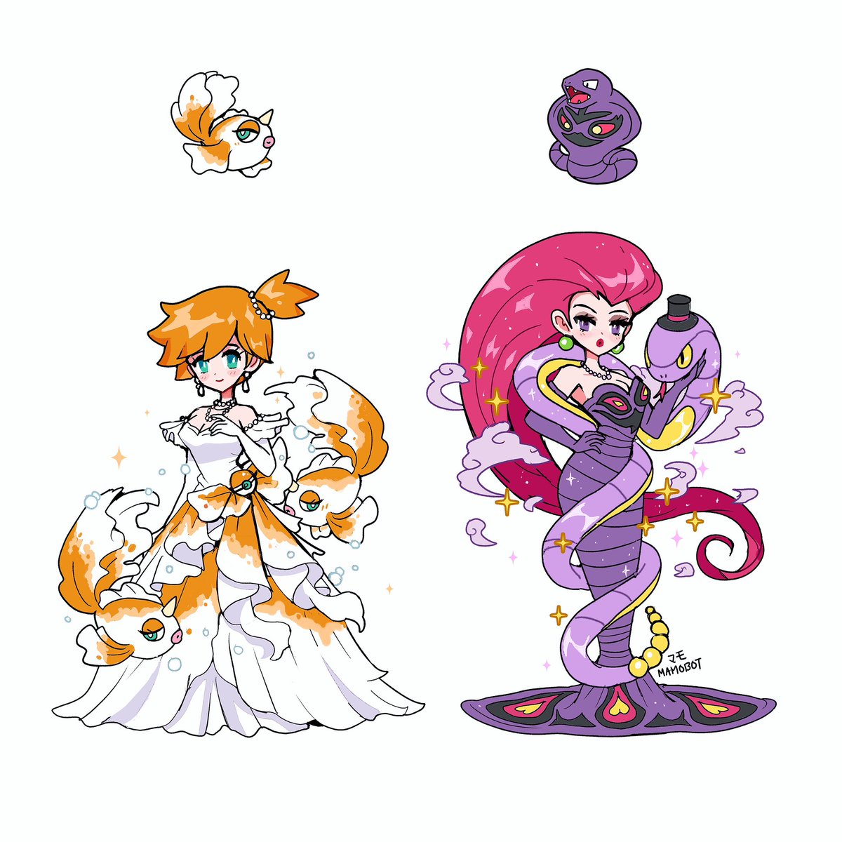 mamobot_art's tweet image. Goldeen // Arbok