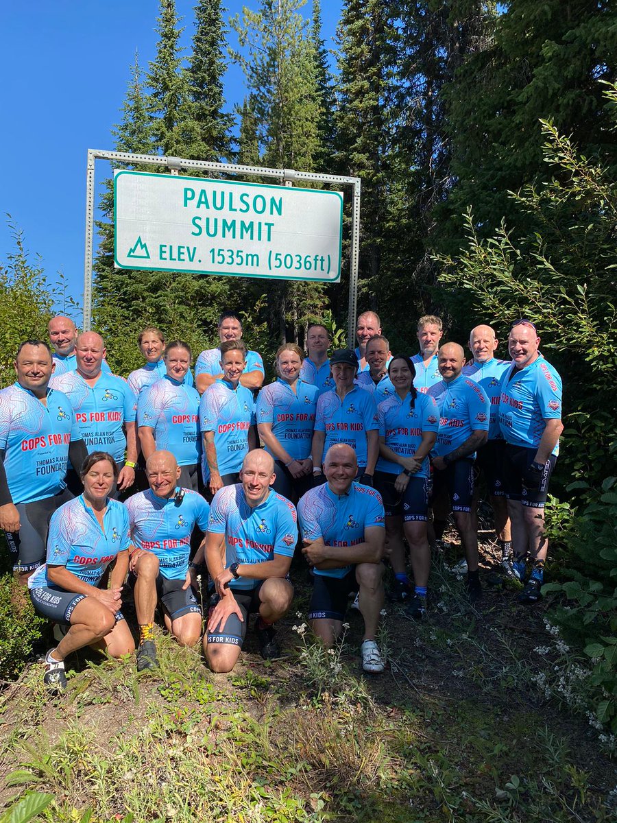 BCSheriffs's tweet photo. Sheriffs Crowder & Kosof are five days into the #CopsforKids ride & as of Sunday, had already covered 325 kilometres and had a total elevation gain of almost 4,000 meters! Keep up the amazing work & we canโt wait to hear more! https://t.co/GmpJFrnm9v https://t.co/wt3Q2sEpdf