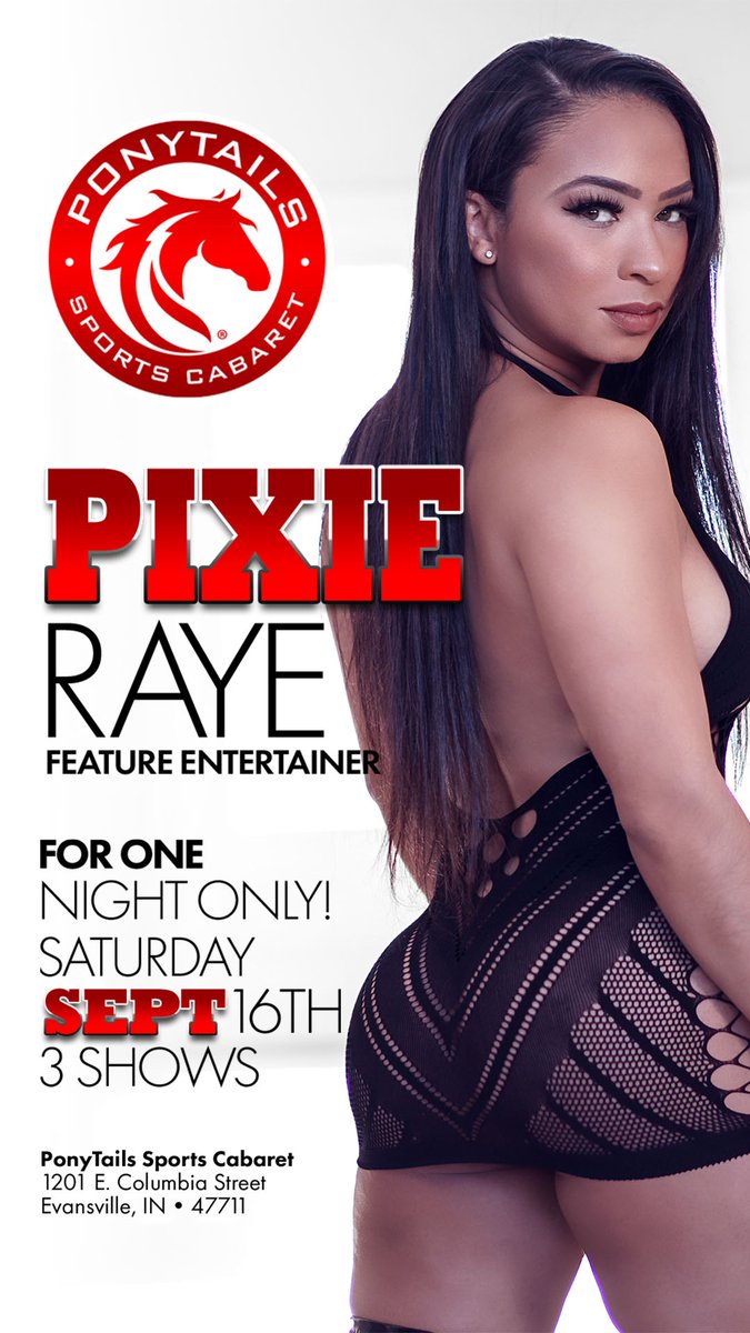 PonyTailsLounge's tweet photo. We can’t contain our excitement! 🤩 Get ready to experience National Newcomer of the Year & ED's Miss August 2023, Pixie Raye, LIVE at Ponytails on Sept 16th! 🤩🎉 Don’t miss the chance to see her shine! 🔥 #PixieRaye #Ponytails #SportsCabaret #Evansville #EvansvilleStripClubs... https://t.co/bQPdayVR7i