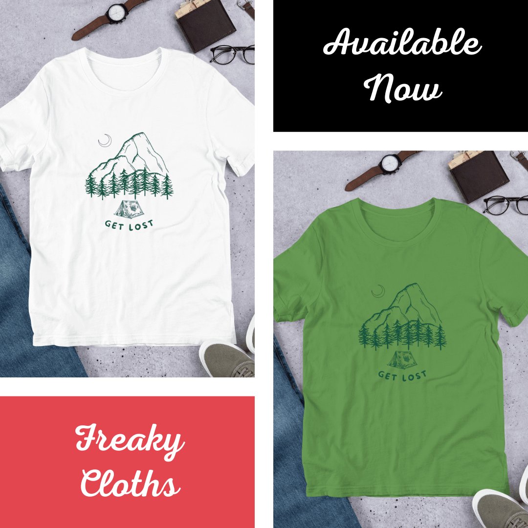 🏞️ Embrace the call of the wild with the "Get Lost" T-shirt! Adorned with a scenic mountain illustration, it's more than a T-shirt, it's an invitation to adventure. Get yours and find joy in the journey! 🏕️ freakycloths.com/product/get-lo…

#GetLost #AdventureAwaits #NatureLovers