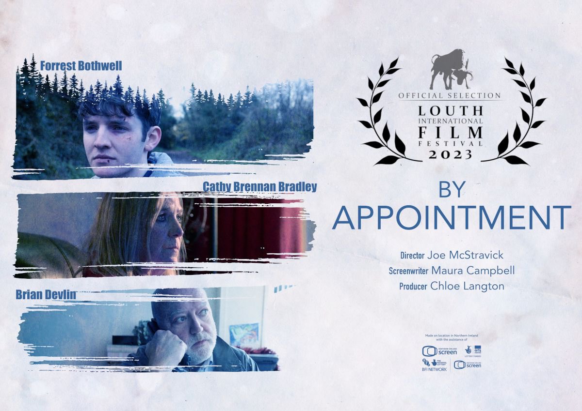 Got some class news today! Our short film By Appointment has been officially selected for the @LouthFestival 🎬✨Produced by me, written by @mauracampbell00 & directed by @JoeMcStravick with funding from @NIScreen & @BFI