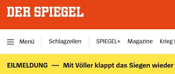 #Basketball-Euphorie? War gestern. Heute ist ein Testspielsieg der Fußballer dem <a href="/derspiegel/">DER SPIEGEL</a> schon wieder eine "Eilmeldung" wert