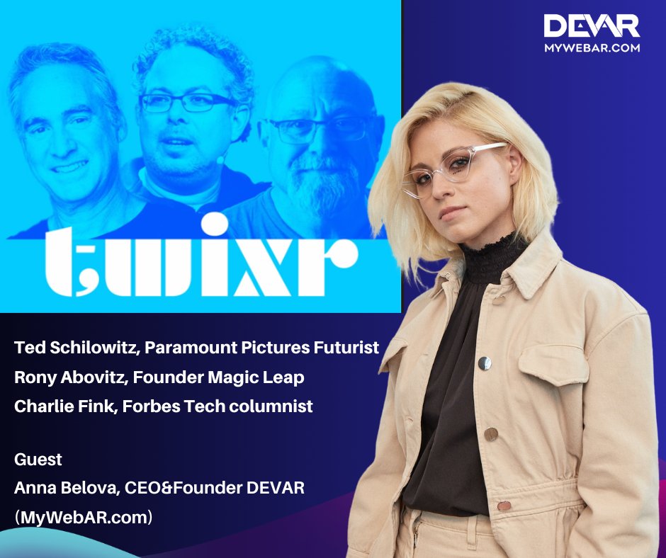 AIBelova's tweet photo. One of my favorite things to do is to connect with like-minded people, especially in immersive technology.
This Friday on the super podcast @ThisWeekInXR  with @CharlieFink, @Forbes Tech Columnist,  @VirtualTedS, @ParamountPics Futurist and @rabovitz, Founder @magicleap  we'll be talking about the @MyWebAR_com  platform and Generative AR.

It's going to be awesome!

Leave it in the comments if you'd like to hear the answer to some question 😉

By the way, this podcast is one of the top 50 technology podcasts on iTunes! 🔥

Stay tuned 😉

#augmentedreality #xr #ar #podcast #immersive #technology #business #generativeai #textto3D #ceomindset
