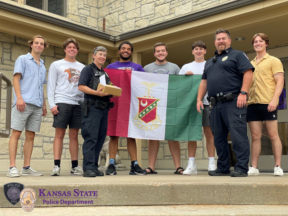 Shout out to the Kappa Sigma fraternity members who dropped by K-State PD to treat our officers and dispatchers with some much-appreciated donuts! #KState