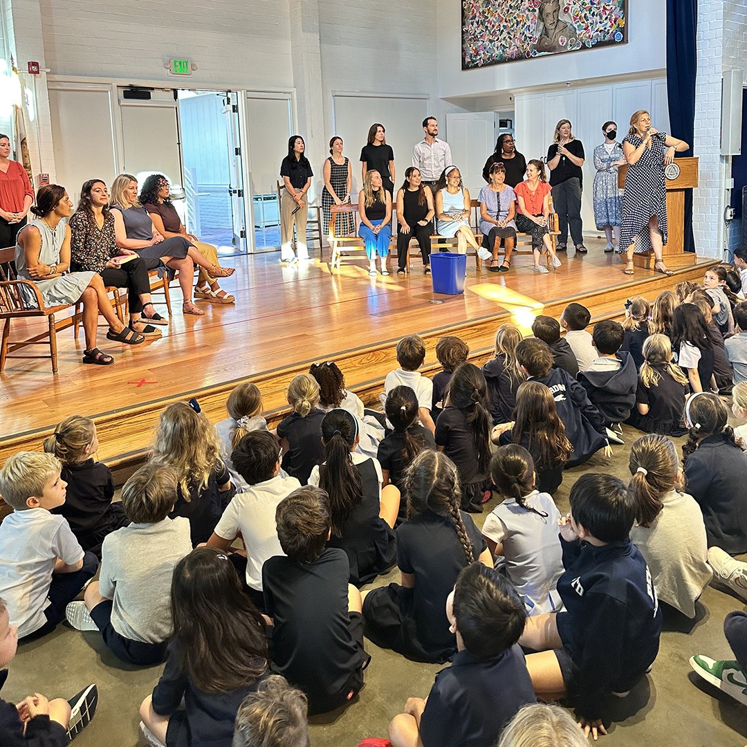 This morning students were treated to a rare performance by LA's most beloved actors. Lower School teachers put on a hilarious skit at today's Take 5 to illustrate the importance of common sense. 🎬   #take5 #5Cs #commonsense