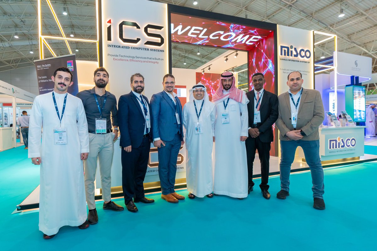 Misco_009's tweet photo. The second day of Al Mawalej information sustems co  Company’s participation in the 2023 Infrastructure Exhibition

Corner number 1C31

#SaudiInfrastructure https://t.co/FJPBVjrZDx