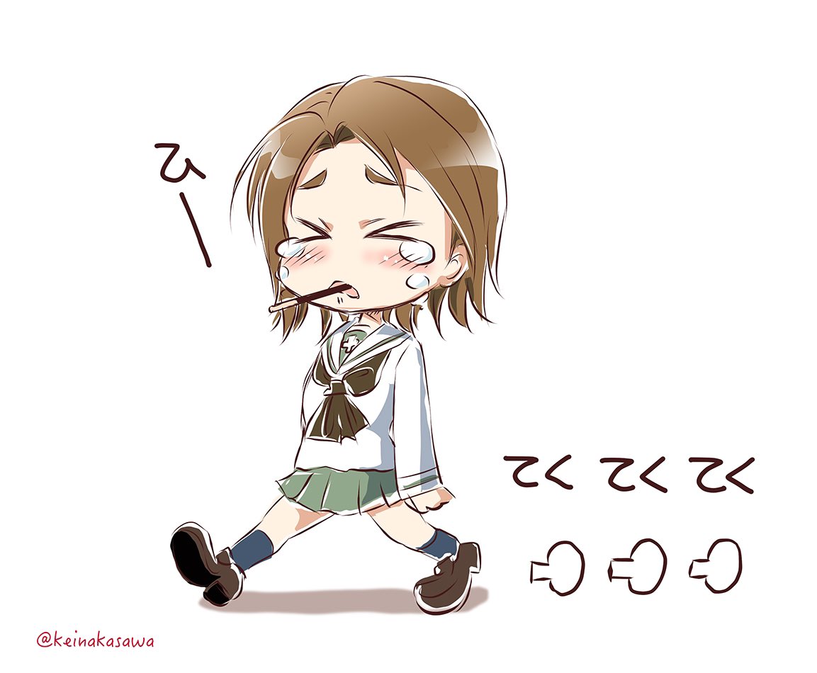 アンチョビ(ガルパン) 「#みんなでデフォルメ絵をあげて幸せな気分になろう 」|なかさわけい㌠のイラスト